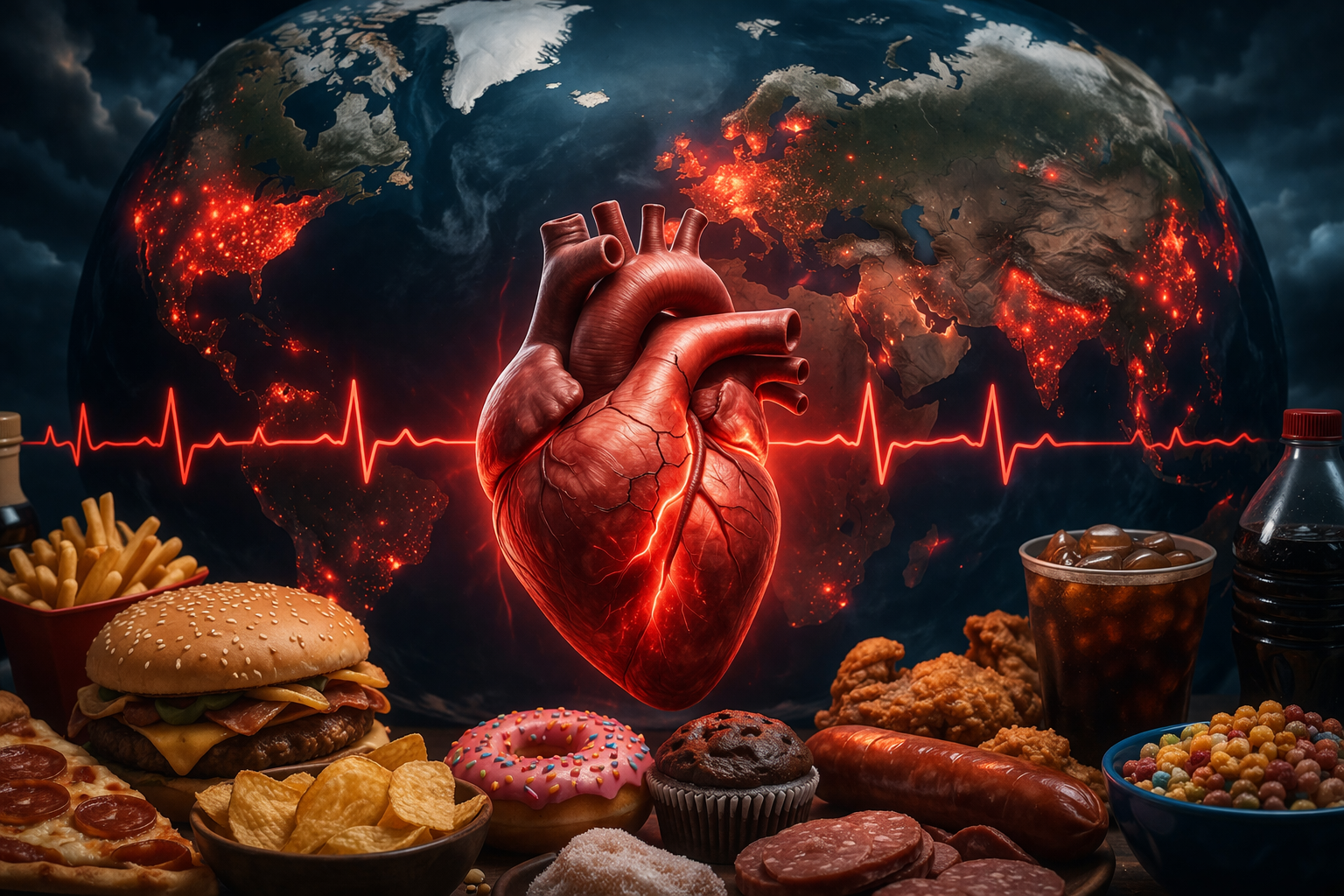 Alerta mundial: dieta deficiente dispara millones de muertes por infartos en todo el planeta, revela estudio internacional