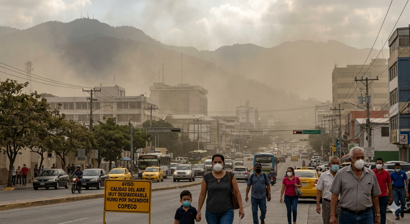 Alerta por aire contaminado en Honduras: COPECO advierte niveles insalubres y pide limitar actividades al aire libre