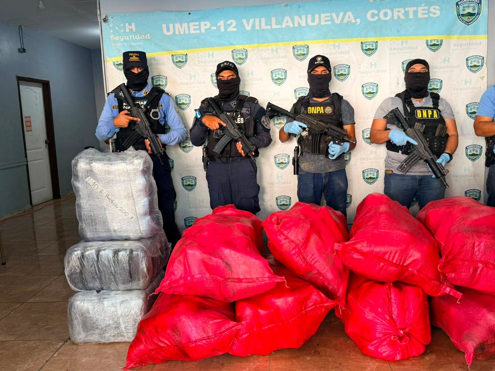 Decomisan droga valorada en más de 40 millones de lempiras tras operativo en la zona norte